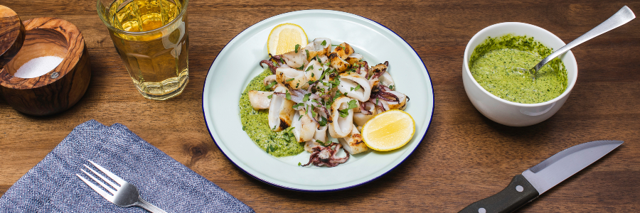 broil king calamari chimichurri recipe